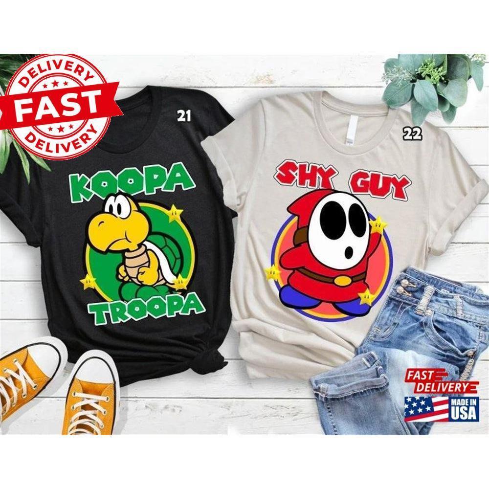 Super Mario Family Shirtsuper Character Birthday Party Shirt T-Shirt Classic